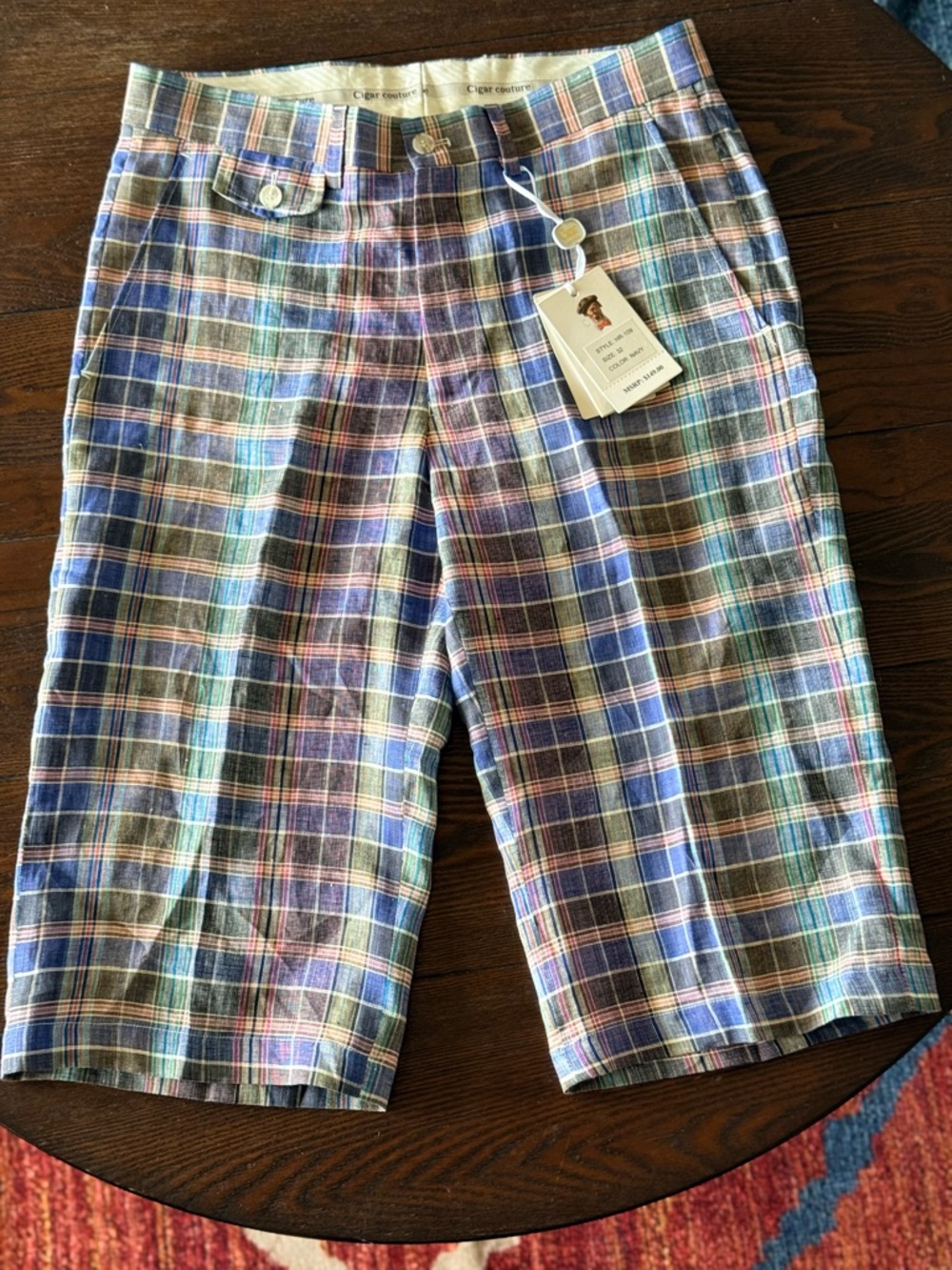 Men's Plaid Shorts with Multicolor Checks